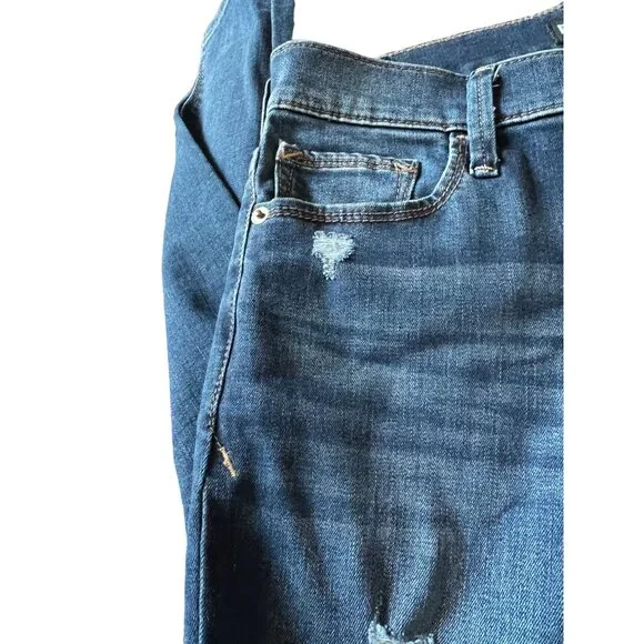 Express Womens Distressed Floral Embroidered Skinny Legging Jeans Size 0 Cotton - Picture 11 of 16